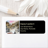 Staithes Noord-Engeland Waterverf Home Adres Etiket (Insitu)