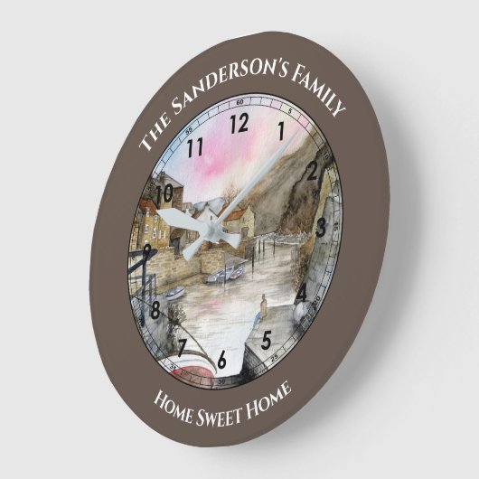 Staithes, North Yorkshire, Engeland Aquarel Lar Grote Klok (Hoek)