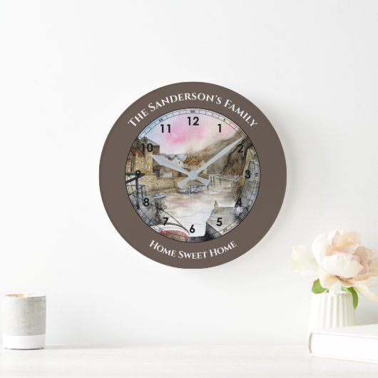 Staithes, North Yorkshire, Engeland Aquarel Lar Grote Klok (Huis)