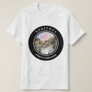 Staithes North Yorkshire England Waterverf T-shirt