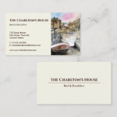 Staithes North Yorkshire England Waterverf Visitekaartje (Voorkant / Achterkant)