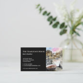 Staithes North Yorkshire England Waterverf Visitekaartje (Staand voorkant)