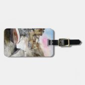 Staithes, North Yorkshire, Waterverf Engeland Bagagelabel (Voorkant horizontaal)