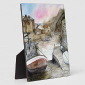 Staithes, North Yorkshire, Waterverf Engeland Fotoplaat (Zijkant)