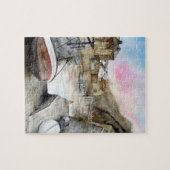 Staithes, North Yorkshire, Waterverf Engeland Legpuzzel (Horizontaal)