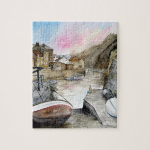 Staithes, North Yorkshire, Waterverf Engeland Legpuzzel
