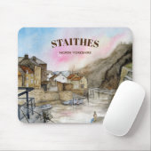 Staithes, North Yorkshire, Waterverf Engeland Muismat (Met muis)