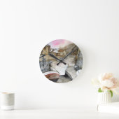 Staithes, North Yorkshire, Waterverf Engeland Ronde Klok (Huis)