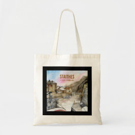 Staithes, North Yorkshire, Waterverf Engeland Tote Bag