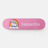 Stakeboard Unicorn Gang Pink Persoonlijk Skateboard (Horizontaal)