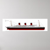 STAL de France Ocean Liner Diagram Poste Poster (Voorkant)