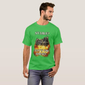 stal is voor paarden stoere skelet retro t-shirt (Voorkant volledig)