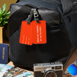 Stal mijn bagage, doe mijn was bagagelabel