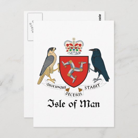 STAL VAN MAN - embleem/vlag/symbool/wapen Briefkaart (Voorkant / Achterkant)