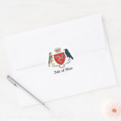 STAL VAN MAN - embleem/vlag/symbool/wapen Ronde Sticker (Envelop)