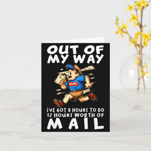 Stal Worker Funny Delivery Mailman  Kaart (Gele Bloem)