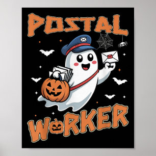 Stal Worker Pompoen St Kantoor Personeel Ghost Hal Poster