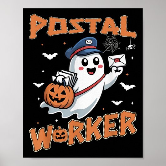 Stal Worker Pompoen St Kantoor Personeel Ghost Hal Poster (Voorkant)