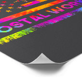 Stal Worker Tie Dye Proud Mail Carrier Mail Lady P Poster (Hoek)