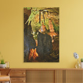 Stalactieten en stalagmieten in de Reuzenzaal, Canvas Afdruk (Insitu (Woonkamer))