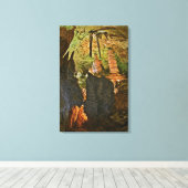 Stalactieten en stalagmieten in de Reuzenzaal, Canvas Afdruk (Insitu (Houten vloer))