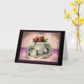 Stalen 11e huwelijksverjaardag cadeaukaart kaart (Gele Bloem)