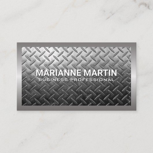 Stalen achtergrond | Industrieel  Visitekaartje (Voorkant)