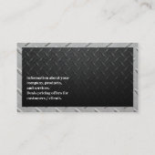 Stalen achtergrond | Sleutel in hand Visitekaartje (Achterkant)