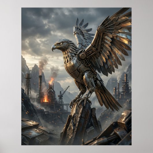 Stalen Adelaars Pieken Poster (Voorkant)