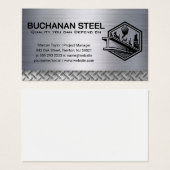 Stalen balk en kraanlier | Bouw Visitekaartje (Voorkant /achterkant)