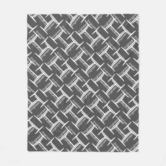 Stalen Balk Ingenieur Patroon Fleece Deken (Voorkant)
