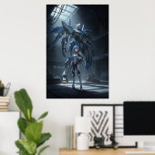 Stalen Beschermer: Mecha & Piloot Kunst Poster (Thuiskantoor)