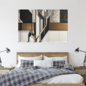 Stalen Bladeren Canvas Afdruk (Insitu (Slaapkamer))