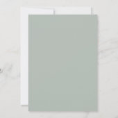 Stalen Blau Geschilderde Bruiloft Kaart (Achterkant)
