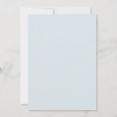 Stalen Blau Loof Gedempte Eucalyptus Bruiloft Kaart (Achterkant)