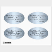 Stalen blauwe Adresetiketten stickers (Vel)