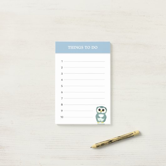 Stalen blauwe kieuwen en bewerkbare dingen om te d post-it® notes (Op bureau)