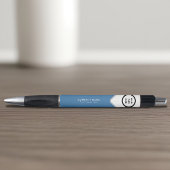 Stalen blauwe promotionele bedrijfspen met bedrijf pen