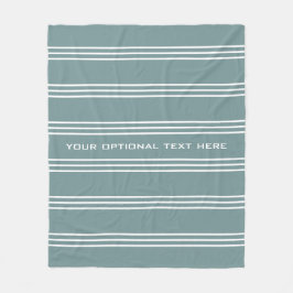 Stalen blauwe strips aangepaste tekstdekens fleece deken