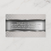 stalen Borden metallic trim | industrieel Visitekaartje (Achterkant)