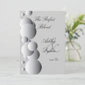 Stalen bubbels Gezinsbruiloft Kaart (Staand voorkant)