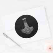 Stalen Dor Hammer zwarte grote ronde stickers (Envelop)