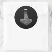 Stalen Dor Hammer zwarte grote ronde stickers (Tas)