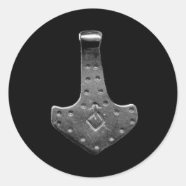 Stalen Dor Hammer zwarte grote ronde stickers