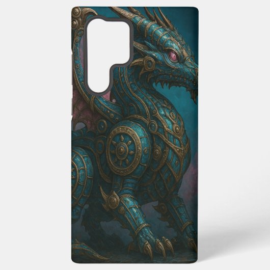 Stalen Draak Samsung Galaxy Hoesje (Achterkant)