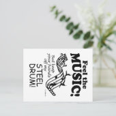 Stalen drum voelt de muziek briefkaart (Staand voorkant)