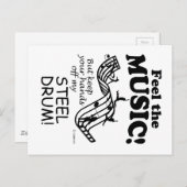 Stalen drum voelt de muziek briefkaart (Voorkant / Achterkant)