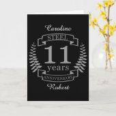 Stalen elfde huwelijksverjaardag 11 jaar kaart (Gele Bloem)