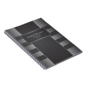 Stalen en zwarte strepen notitieboek (Rechterzijde)