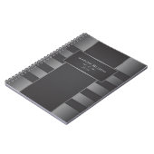 Stalen en zwarte strepen notitieboek (Linkerzijde)